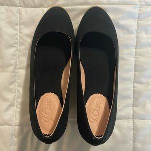 J. Crew Black espadrille pumps.  Never worn and like new.